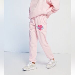 Boys Lie Pink Heart Logo Track Pants